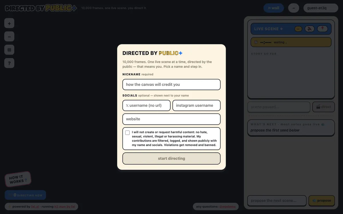 DirectedByPublic homepage preview