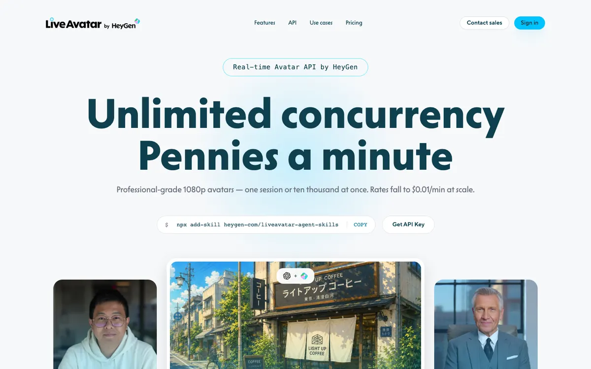 LiveAvatar by HeyGen homepage preview